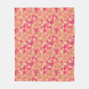 Couverture Polaire Motif géométrique de fleur
