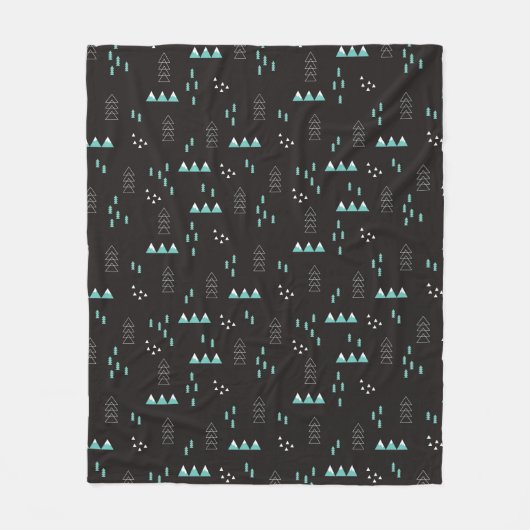 Couverture Polaire Motif géométrique de nuit du pays des merveilles (Devant)