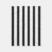 Couverture Polaire Motif géométrique de rayures noires et blanches (Devant)