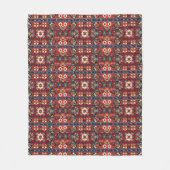 Couverture Polaire Motif géométrique de tapis kurde traditionnel (Devant)