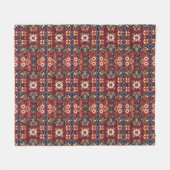 Couverture Polaire Motif géométrique de tapis kurde traditionnel (Devant (Horizontal))
