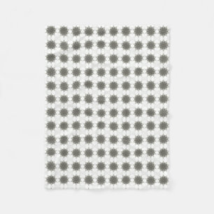 Couverture Polaire motif géométrique des étoiles d'argent