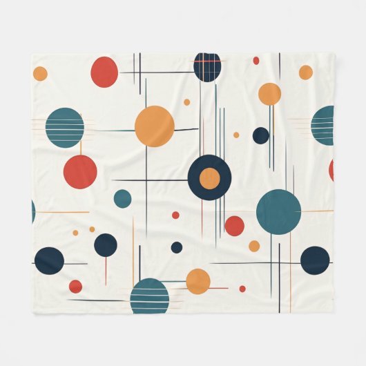 Couverture Polaire Motif géométrique du milieu du siècle (Devant (Horizontal))