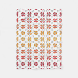 Couverture Polaire Motif géométrique du Soleil du matin letton IV
