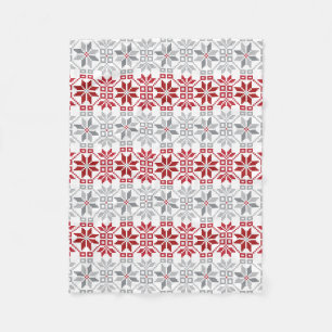 Couverture Polaire Motif géométrique du soleil du matin letton VIII