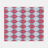 Couverture Polaire Motif géométrique en cuir gris-rouge (Devant (Horizontal))