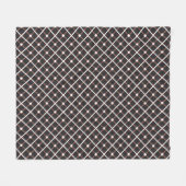 Couverture Polaire Motif géométrique en noir et tons Brown chauds (Devant (Horizontal))