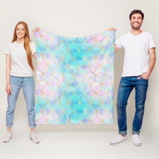 Couverture Polaire Motif géométrique en verre Iridescente