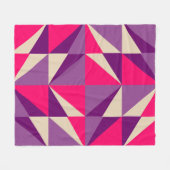 Couverture Polaire Motif géométrique Gras Rose et Violet (Devant (Horizontal))
