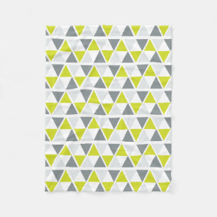 Couverture Polaire Motif géométrique gris de vert de chaux