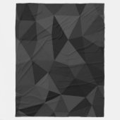 Couverture Polaire Motif géométrique gris foncé et noir (Devant)