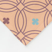 Couverture Polaire Motif géométrique interversible rose et bleu rétro (Coin)