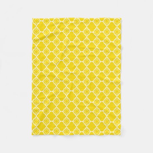Couverture Polaire Motif géométrique jaune de Quatrefoil (Devant)