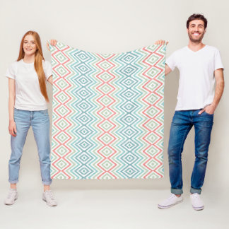 Couverture Polaire Motif géométrique kilim boho sud-ouest