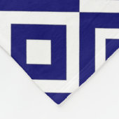 Couverture Polaire Motif géométrique moderne bleu blanc Personnaliser (Coin)