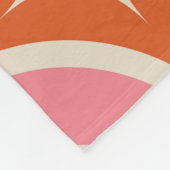 Couverture Polaire Motif géométrique moderne du milieu du siècle rose (Coin)