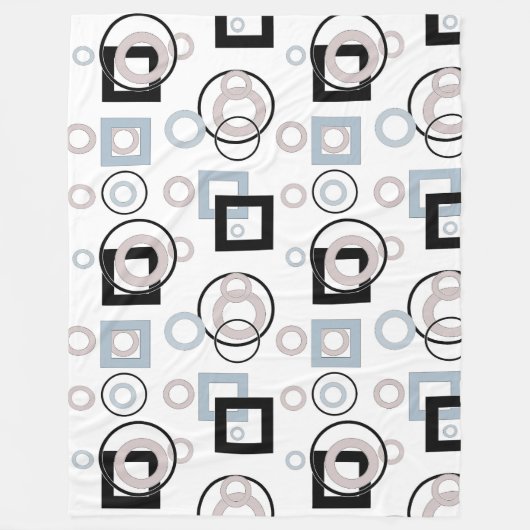 Couverture Polaire Motif géométrique moderne multicolore (Devant)