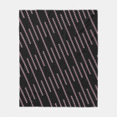 Couverture Polaire Motif géométrique moderne rose noir (Devant)
