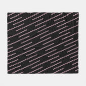 Couverture Polaire Motif géométrique moderne rose noir (Devant (Horizontal))