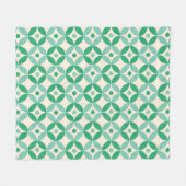 Couverture Polaire Motif géométrique moyen élégant en vert (Devant (Horizontal))