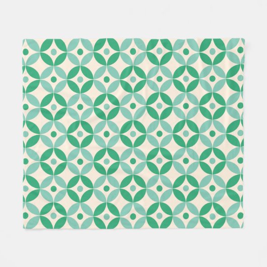Couverture Polaire Motif géométrique moyen élégant en vert (Devant (Horizontal))