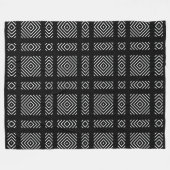 Couverture Polaire Motif géométrique noir et blanc Ama (Devant (Horizontal))