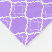Couverture Polaire Motif géométrique pourpre de Quatrefoil de lavande (Coin)