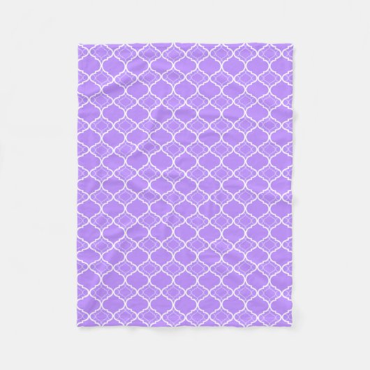 Couverture Polaire Motif géométrique pourpre de Quatrefoil de lavande (Devant)