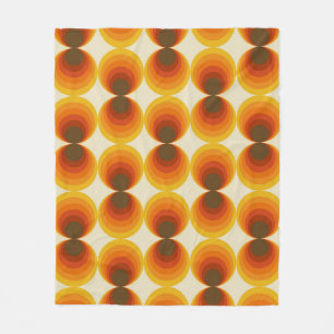 Couverture Polaire Motif géométrique rétro Abstrait coloré