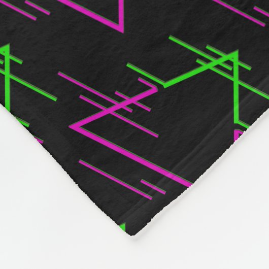 Couverture Polaire Motif géométrique Retro Neon (Coin)