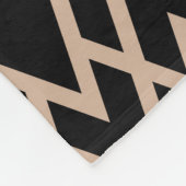 Couverture Polaire Motif géométrique rétro noir et bronze (Coin)
