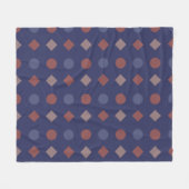 Couverture Polaire Motif géométrique rétro-point diamant (Devant (Horizontal))