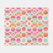 Couverture Polaire Motif géométrique rose orange (Devant (Horizontal))
