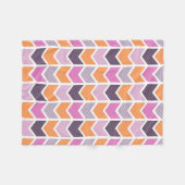 Couverture Polaire Motif géométrique rose pourpre orange de Chevron (Devant (Horizontal))