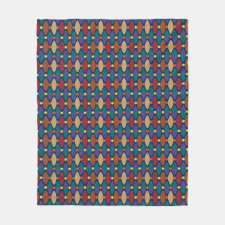 Couverture Polaire Motif géométrique sans couture sarcelle et bordeau