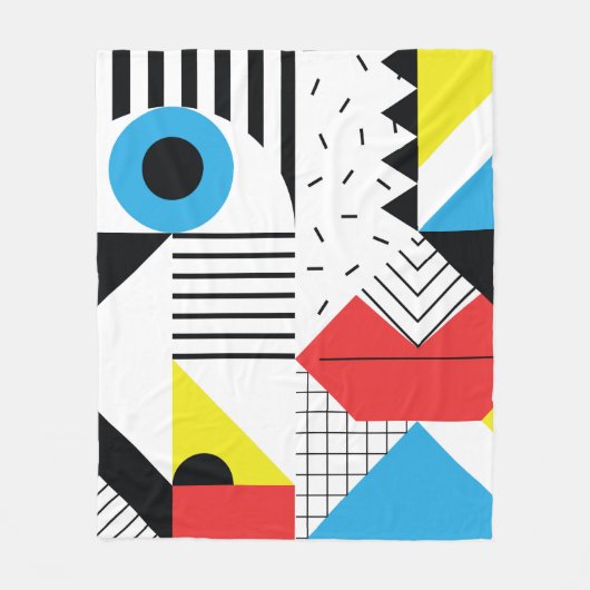 Couverture Polaire Motif géométrique transparent avec formes abstrait (Devant)