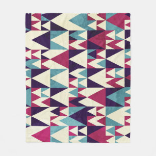 Couverture Polaire Motif géométrique triangle rétro