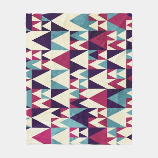 Couverture Polaire Motif géométrique triangle rétro (Devant)