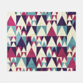 Couverture Polaire Motif géométrique triangle rétro (Devant (Horizontal))