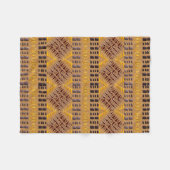 Couverture Polaire motif géométrique tribal africain ethnique (Devant (Horizontal))