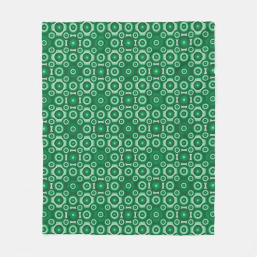 Couverture Polaire Motif géométrique vert moderne (Devant)