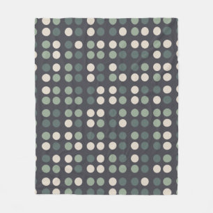 Couverture Polaire Motif géométrique vert olive foncé Bohème