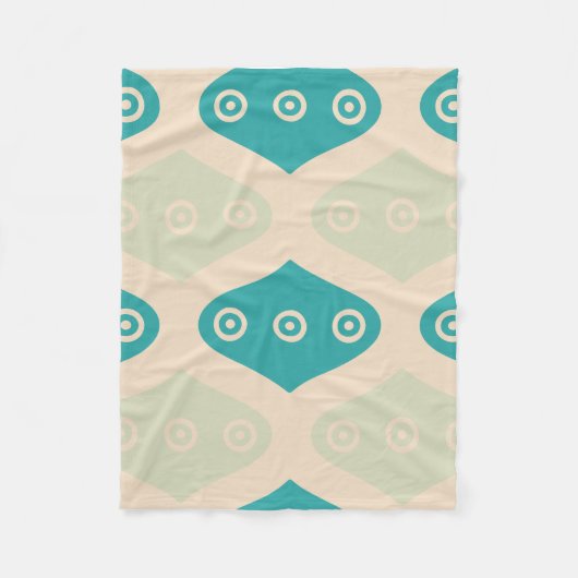 Couverture Polaire Motif géométrique vintage (Devant)