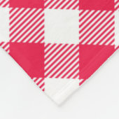 Couverture Polaire Motif Gingham Rouge et Blanc Classique Rustique (Coin)