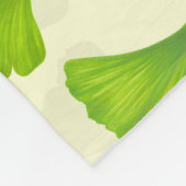 Couverture Polaire Motif Ginkgo sur blanc (Coin)