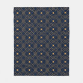 Couverture Polaire Motif Gold art déco sur arrière - plan bleu foncé (Devant)