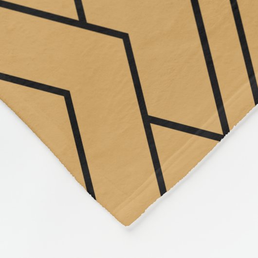 Couverture Polaire Motif Gold et Black Art Déco personnalisé (Coin)
