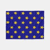 Couverture Polaire Motif Gold Stars, Bleu Marine, Exclusive (Devant (Horizontal))