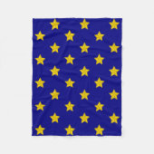 Couverture Polaire Motif Gold Stars, Bleu Marine, Exclusive (Devant)
