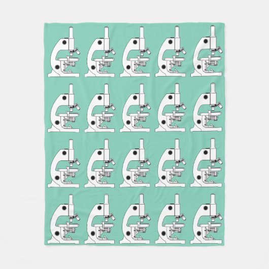 COUVERTURE POLAIRE MOTIF GRAPHIQUE DE MICROSCOPE (Devant)